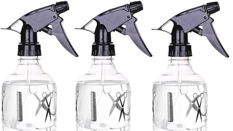 Lot de 3 flacons pulvérisateurs coiffeurs 250 ml – Lot de 3 pulvérisateurs à main pour cheveux, vaporisateur pour plantes, flacon à pompe réutilisable, vaporisateur d'eau pour plantes