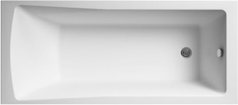 Balterley 1500 x 700mm Square Shower Bath with Legs & Overflow, Straight Single Ended Gloss White Soaking Shower Bath, Acrylic Baths for Bathrooms, Straight Square, Adjustable Leg Set (White)
