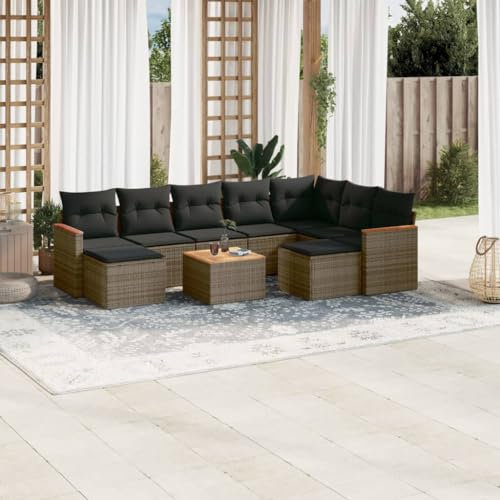 Festnight Loungemöbel Set mit Stauraum Gartenlounge XXL Groß Garten Lounge Rattan Sofa Outdoor Polyrattan Gartensofa Terrasse Terrassenmöbel Gartenmöbel Ecklounge Couch Sitzgarnitur