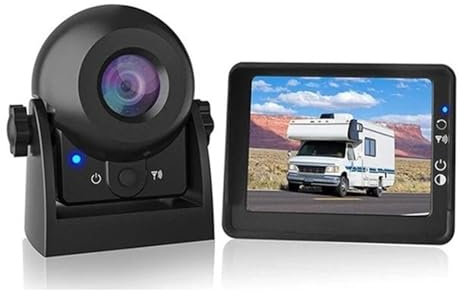 SKINII CaméRa De Recul éTanche Caméra De Recul sans Fil WiFi avec Moniteur LCD 4.3 Pouces IP68 Kit De Caméra De Recul De Voiture Étanche pour Camion De Voiture Webcam De Recul Voiture