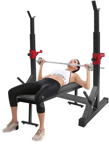 Squat Rack Hantelständer Multifunktions Barbell Rack Ständer Höhenverstellbar Max Bis 249,5 kg für Alle Arten von Übungen in Fitnessstudios Bankdrücken Schulterdrücken