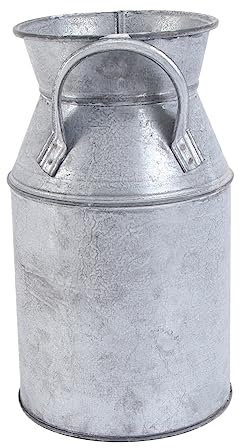 Ciieeo Blumenvase Aus Eisenblech Weiß Retro-eisenvase Für Trockenblumen Und Frische Blumen Künstlerischer Blumeneimer Für Blumenarrangement-Ware