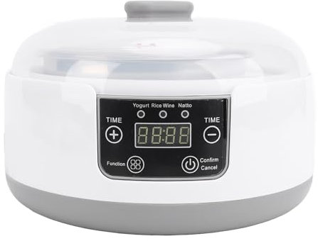 Joghurthersteller, Elektrischer Joghurthersteller -Maschine mit Gläser und Innentopf, 1,2L Multi -Funktion Automatisch Griechischer Joghurtmaschine, Natto Maker Rice Wine Maker