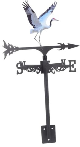 MERRYHAPY Kran-wetterfahne Aus Metall Für Dach Und Garten Elegante Vogel-Dekoration Für Außenbereiche Robust Und Wetterfest Perfekter Windindikator Für Patio