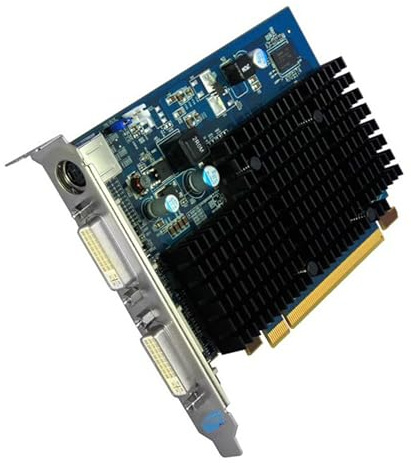 SIMPLETEK - Scheda Video Grafica HD4350 1GB GDDR2 2x DVI S-Video Multi Monitor PC Fanless ATX 288-1E113-100SA (Ricondizionato)