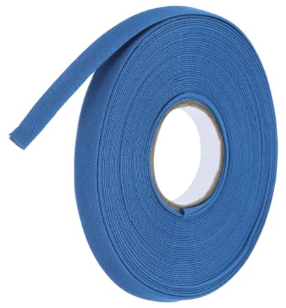 QUARKZMAN 9 Meter Schrägband Baumwolle Königsblau, 1 cm Einfassband zum Nähen, Stoffband für DIY-Projekte, Stricken, Nähen