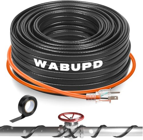 3FT-200FT Heat Tape for Water Pipes, -40°F Deicing Pipe Heat Cable,Electric Heating Cable Pipe,Frezze Protection for Heat Trace Cable for Metal, Plastic Home Pipes,Gutter,120V 5W/ft（6FT）