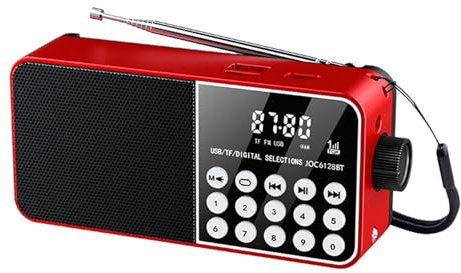 Radio Portable AM FM - Radio Numérique AM FM Météo Compacte | Lampe Torche Alimentée par Piles Accessoire de Camping Prise Écouteurs Équipement pour Randonnée Pêche Sport Extérieur