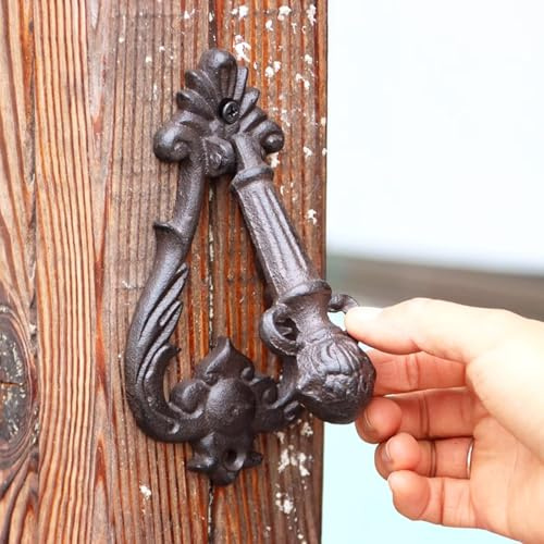 GTPBAO Heurtoir de Porte Ancien Heurtoir De Porte en Fonte, Porte D'entrée, Poignée Murale pour Épicerie, Gazebo, Ferme, Matériel De Montage