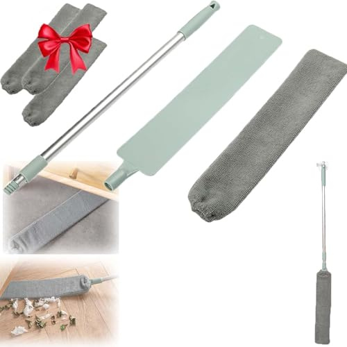 Retractable Gap Dust Cleaner, Extendable Microfiber Cleaning Brush with Bendable & Removable Head, Telescopic Duster for Household Gaps, Bed Bottom, Sofa, Cabinets & Blinds (1)
