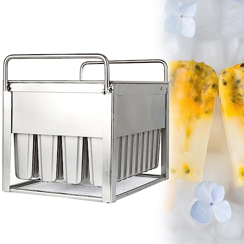 Molde para paletas de acero inoxidable, 40 ranuras para helados, ideal para uso doméstico y comercial