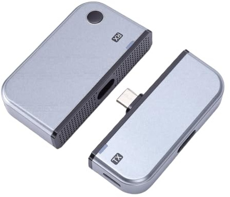 Elprico Trådlös HDMI-sändare och Mottagare, 1080P 60Hz 5G 2.4G Extender Kit Typ C Skärmspegling Adapter för PC Laptop TV