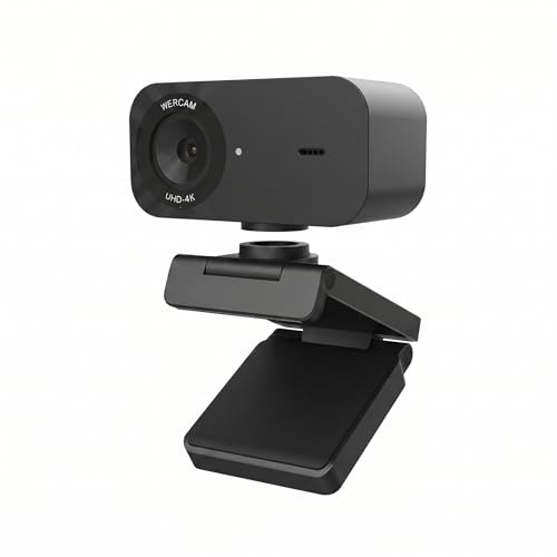kaysunlink UHD 4K Webcam, Webcam mit Mikrofon und Objektivabdeckung, Rauschunterdrückung, 100° FOV, USB-Anschluss, Plug & Play, Desktop-Webcam für PC/Laptop/Windows/MacOS/ChromeOS/Streaming