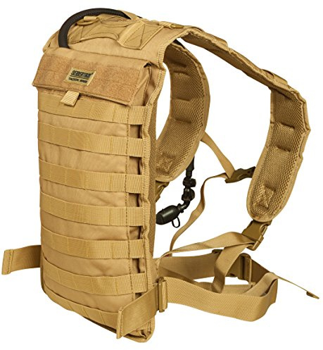 Seibertron Taktischer Militärischer Hydration Carrier Kompakt Angriff Rucksack für Trekking Wandern Bergsteigen Reisen Sport und Camping Pack Passt 2L or 2.5L Water Bladder(Nicht enthalten) Khaki