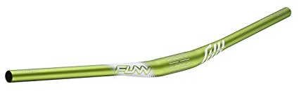 Funn Full On Riser Lenker, Klemme 35mm, Breite 785mm, Rise 15mm (Grün) | AL6061 dreifach konifiziert, wenig Backsweep, sandgestrahlt eloxiert, für Trail, Enduro, MTB, BMX und Straße