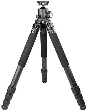 TINKTEEK 137 cm 1,5 kg kolfiberstativ utan mittkolonn extra smal utrymmesbesparing 4 sektioner maximal belastning 20 kg stativ bendiameter 32-29-26-23 mm