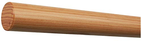 TIBU Barandilla de madera de alerce lacada de 42 mm de diámetro con extremos mecanizados sin soporte. Longitud: 2000 mm/200 cm/2,0 m. Extremos: biselado