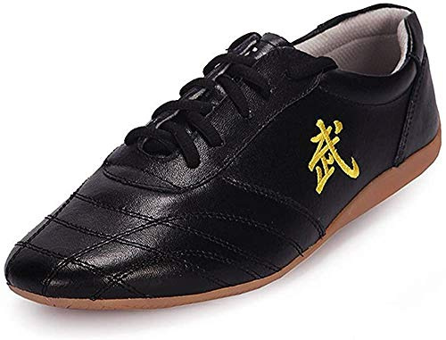 XPF Scarpe da Arti Marziali Scarpe da Tai Chi Scarpe da Ginnastica Kung-Fu Unisex Antiscivolo Sport all'Aria Aperta Traspirante,Black-47