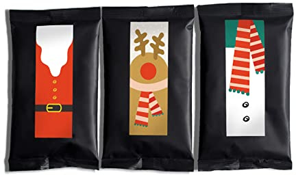 Sistir, Christmas Coffee Taster Gift Pack. Perfect for Coffee Lovers. 100% Arabica Grounds, Roasted and Packed in The UK. 3 x 95g