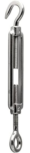 FASTON® Spannschlösser Auge - Haken M12 änhl. DIN 1480 Edelstahl A4 V4A (10 Stück) Spannschloss Wantenspanner Spannschloß Spannschraube Drahtseil Seil Kabel
