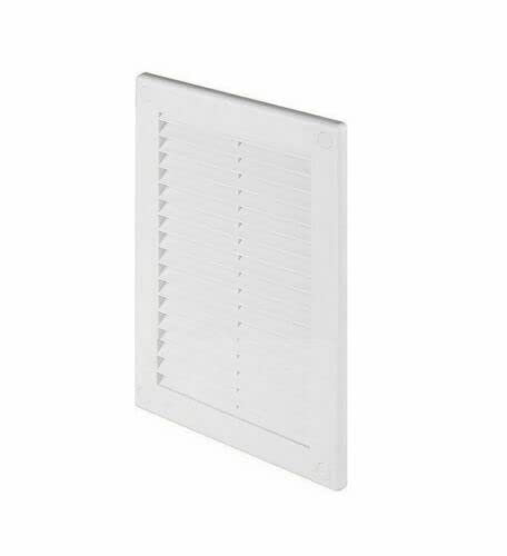 Griglia di ventilazione con zanzariera e rete anti-insetti – Copertura di ventilazione per condotti in metallo (150 x 200 mm, bianco)