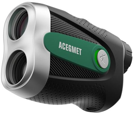 ACEGMET Télémètre de golf avec pente ON/OFF, support magnétique, verrouillage du drapeau, détecteur de distance par vibration à impulsion de 600 m, charge USB, grossissement 6 x pour homme