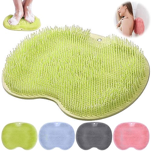 Fuß Massagegerät, Rückenschrubber für Dusche, Rückenkratzer, Rutschfestes | Rutschfestes Silikon Massagepad, Massagegerät für Füße, Fusswaschmatte für Dusche, Rückenbürste mit Saugnapf für Beruhigend