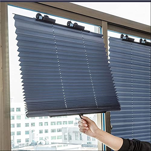 KGUDYS Saugnapfes Rollo,verstellbare Blackout blind Shade,saugnapfes Rollo für Fenster,UV-Schutz,Portable rollos für Autos und balkone,Nicht gebohrt,4 Größen,70x150cm/27.6x59in