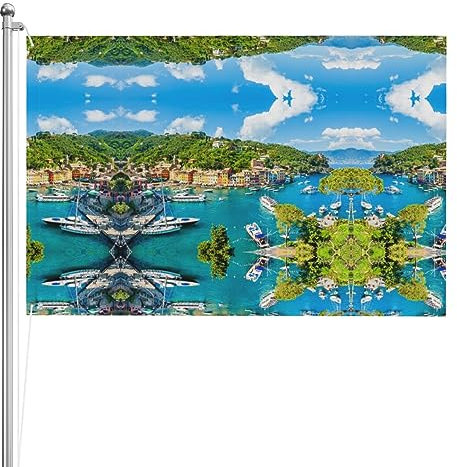 Gartenflaggen mit mediterraner Aussicht, doppelseitig, saisonale Flagge, Haus für Hof, Outdoor-Dekorationen, 1,2 x 1,8 m