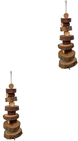 POPETPOP 2pièces Jouet à Mâcher Bois De Pommier pour Rongeurs Jouet à Mâcher Naturel pour Hamster Écureuil Et Chinchilla pour Entretien Activités Molaires Amusantes