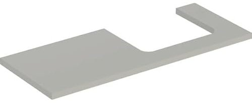 Keramag Geberit ONE piatto lavabo, taglio a destra, 120x3x47 cm, 505.325.00.; colorazione: greige laccato opaco