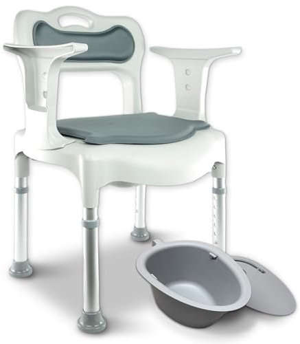 Aquarius Shower Commode Chair Perching Stool Stylish Multi-functional Adaptable Bathroom Toileting Mobility Height Adjustable Modular Easy Clean Lightweight Solution