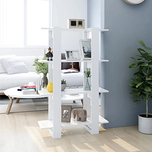 AJSEOYBS Frei stehender Bücherturm,küchen regalBücherregal/Raumteiler Weiß 80x30x123,5 cmGeeignet für Schlafzimmer, Arbeitszimmer, Wohnzimmer, Büro, Empfangsraum