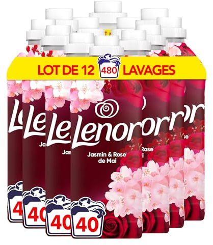 Lenor Weichspüler – Jasmin & Rose de Mai – 12 x 40 Wäschen – Vorteilspackung