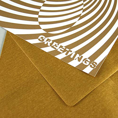 Easter Greetings - goldene Osterkarte von Astrid Benner, Klappkarte inkl. goldenem Umschlag DIN B6