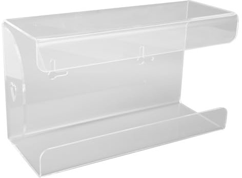 Handschuhfach-Spender, Wandmontage, transparent, mit selbstklebender Dehnschraube Zuhause, Küche