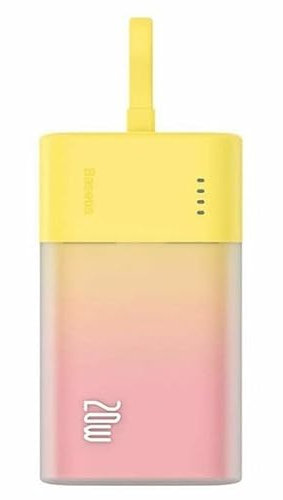 Baseus Power Bank Popsicle 5200 mAh 20 W Lightning/USB-C giallo/rosa