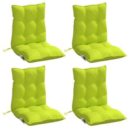 vidaXL Niedriglehner-Auflagen 4 STK. Knallgrün Oxford-Gewebe