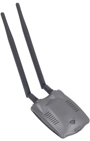Adaptateur WiFi USB sans Fil pour PC, Adaptateur Réseau sans Fil 300 Mbps 2,4 G avec Deux Antennes Externes 5 Dbi, Adaptateur sans Fil pour Adaptateur Réseau D'ordinateur de Bureau