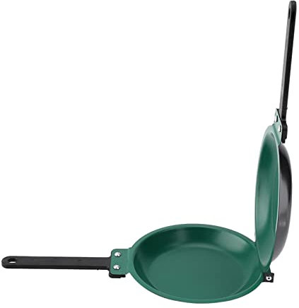 Doppio Lato Rivestimento in Acciaio Al Titanio Padella per Friggere Pentole da per la Casa Verde 7,6 Pollici