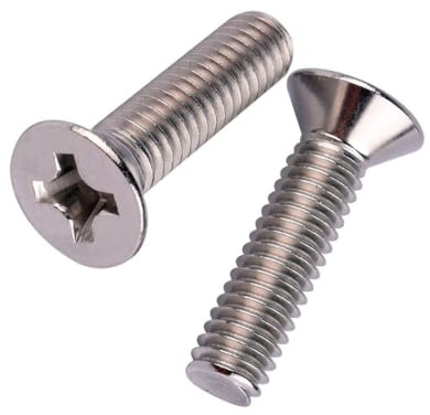 VAMUOEFL #10-32 x 3/4 Phillips Flat Head Machine Screws, Stainless Steel 304 (18-8), UNF Thread, Countersunk Head Machine Screws, 40Pcs