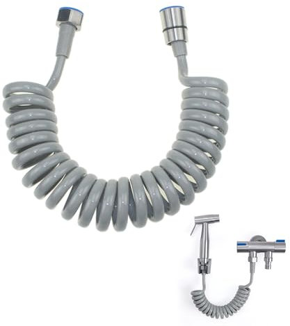 Telescopico Tubo per Doccia Flessibile,Flessibile Doccia Telescopico,Flessibile Doccia a Molla,Flessibile Doccia a Molla in ABS,Flessibile Doccia a Spirale,per Bidet,Doccetta,Soffione,3 Metri