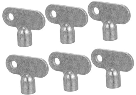 DOITOOL 6pcs Exhaust Valve Key Radiator Air Bleed Key for Plumbing Bleeding Radiator Valve Tool