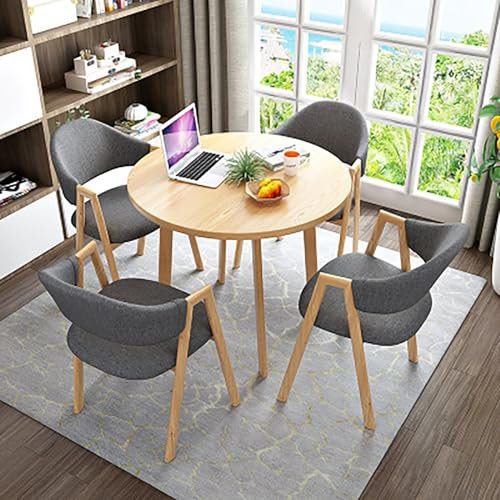 Modernes Büro Empfangstisch Set mit 1 Tisch und 4 Stühlen für Wohnzimmer und Küche Esszimmer Konferenztisch und Stühle für Büroverhandlungen