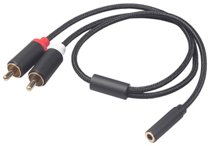 Votvlog Cavo Audio RCA Jack 3,5mm, 3,5 mm Femmina a 2 RCA Maschio Audio Stereo Adattatore, Adattatore Jack RCA da 3.5 mm a RCA, Stereo Audio Video Cavo AUX per Altoparlante, Televisore