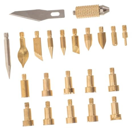 Lurrose Accesorios Para Pirograbado 22 Puntas De Repuesto Herramientas De Metal Para Manualidades