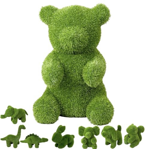 Suinga Figurine en gazon artificiel pour décoration de jardin, terrasse et maison 24 x 36 x 36 cm