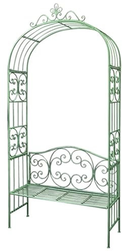 Arche Jardin Fer Forgé avec Siège Arche de Jardin Arche en Métal de Style Ancien Durables et Durables for Tonnelle de Jardin Treillis et Plante Grimpante