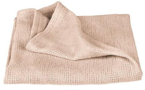 roba Coperta per Neonati Frosty Almond - 80 x 80 cm - Effetto Maglia - Certificato GOTS e Oeko-Tex - Cotone BIO - 4 Stagioni - Traspirante - Alta Qualità - Beige