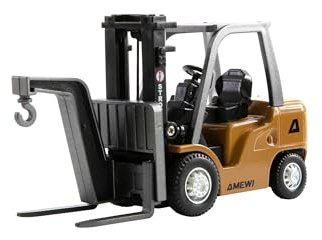 Amewi Mini Chariot élévateur en métal 8 canaux 1:64 RTR télécommandé pour Enfant à partir de 6 Ans Jaune/Noir